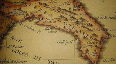 Mappa storica della Puglia